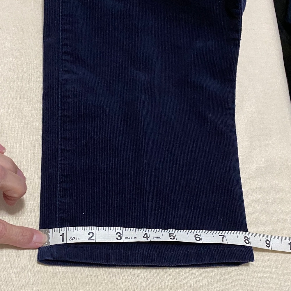 Talbots 10P Dark Blue Curvy Corduroy Straight Leg Pants. - Picture 10 of 11